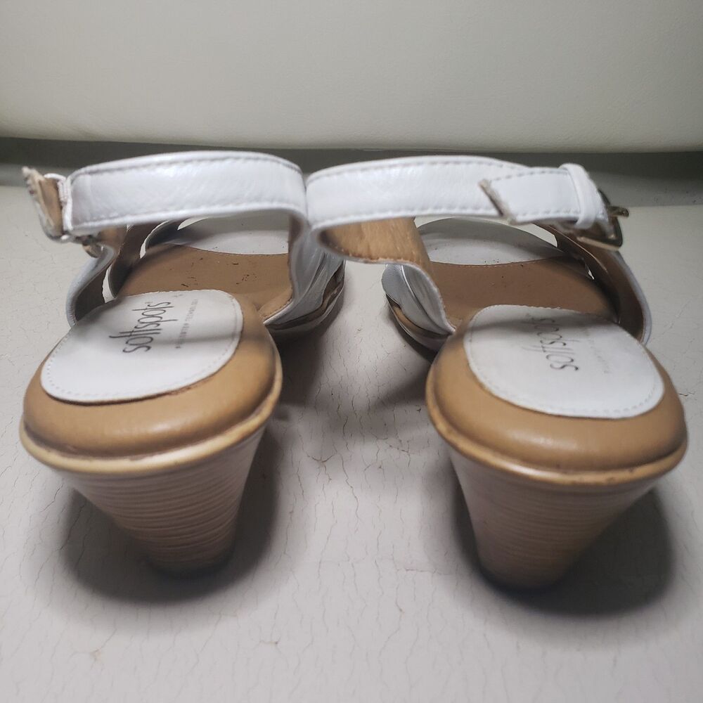 Softspots Neima Women's Leather Slingback Shoes color white Sz 6.5WW  NNN - Picture 4 of 7